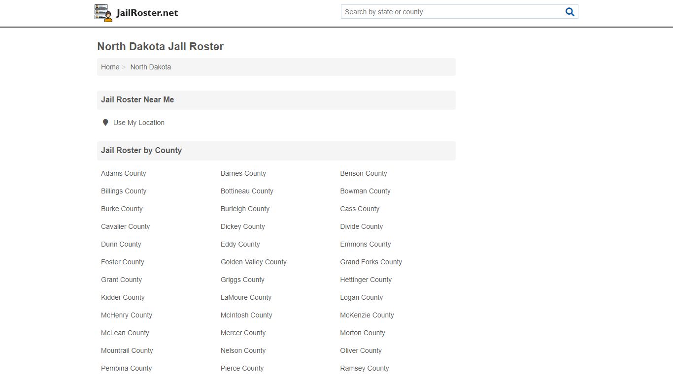 North Dakota Jail Roster